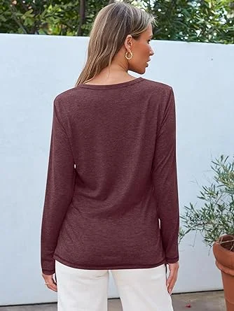 AUTOMET Long Sleeve Shirts for Women Business Casual Tops Fall Fashion Clothes Workout Plus Size Teacher School Outfits 2025