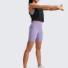 CRZ YOGA Pima Cotton Cropped Workout Tank Tops for Women Sleeveless Sports Athletic Yoga Running Gym Crop Shirts