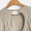 009-3.webp SOLY HUX 2024 Open Back Tops for Women Criss Cross Cut Out Tee Backless Casual Short Sleeve Round Neck T Shirt