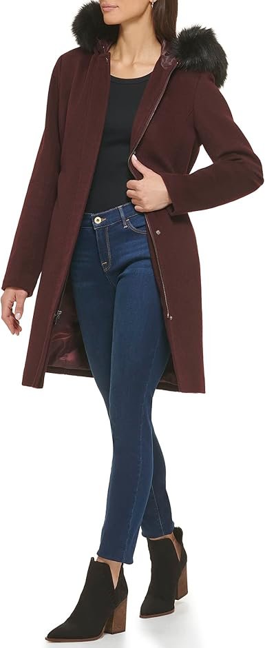 61yP7Mvp9BL._AC_SX385_.jpg Women Detatchable Faux Fur Trim