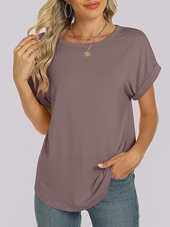 71haGVbr1wL._AC_SY445_.jpg Oversized Tshirts for Women Tops Short Sleeve Casual Loose Basic Tee Shirt Cute