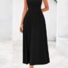 81m5OSSacUL._AC_SY445_.jpg Casual Dresses for Business Work Midi Sleeveless A Line Pleated Cocktail Dress